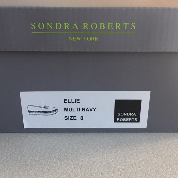 BNWT Sondra Roberts Ellie Multi Navy Wedge - Picture 8 of 8
